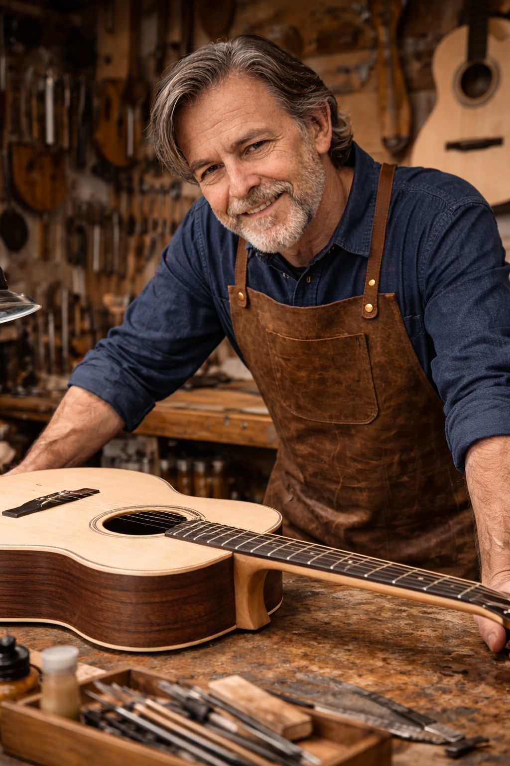 Portrait of Chris Boettcher in the workshop